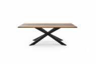 The Riverstone Epoxy Dining Table - White BG Front View