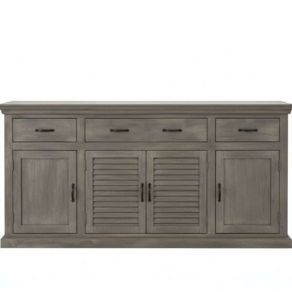 The Heritage Grey Sideboard - White BG Front View