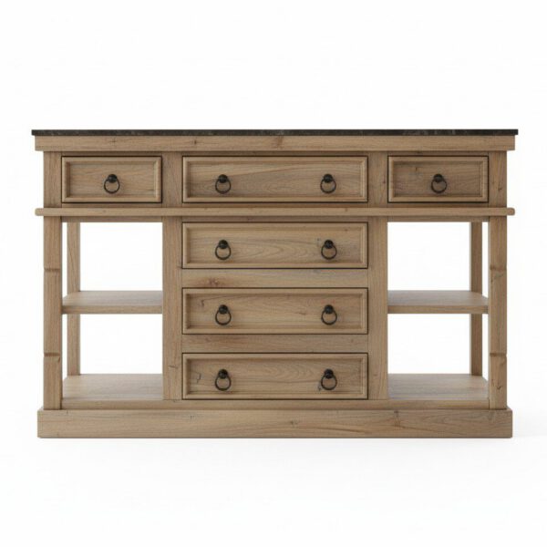 The Jodhpur Artisan Vanity - White BG Front View