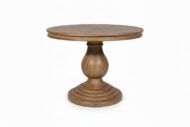The Sculpted Pedestal Accent Table - White BG Side View