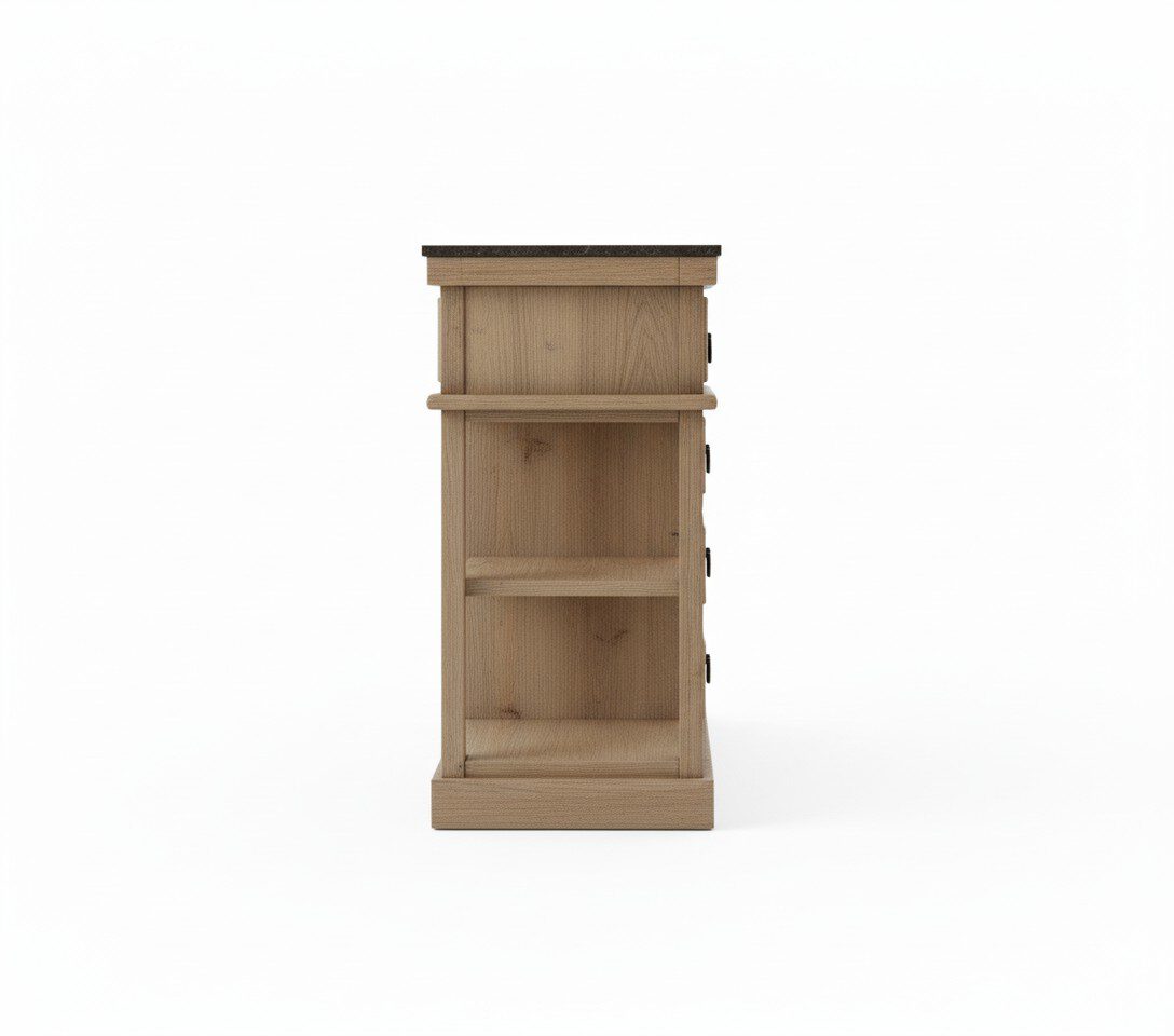 The Jodhpur Artisan Vanity - White BG Side View