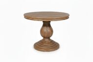 The Sculpted Pedestal Accent Table - White BG 45° Corner