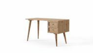 Artisan Cane Detail Desk - White BG 45° Corner