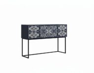 Ornate Scroll Console - White BG 45° Corner