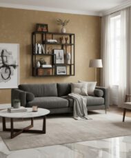 Geometric Harmony Wall Shelf - Heritage Room Wide