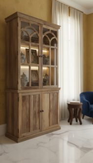 Gothic Arch Display Almirah - Heritage Room Wide