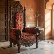 The Heritage Throne Chair - Heritage Room Three-Quarter