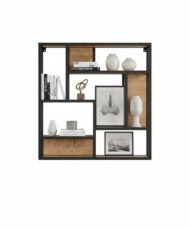 Geometric Harmony Wall Shelf - White BG Front View