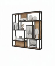 Geometric Harmony Wall Shelf - White BG 45° Corner